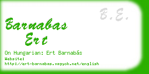 barnabas ert business card